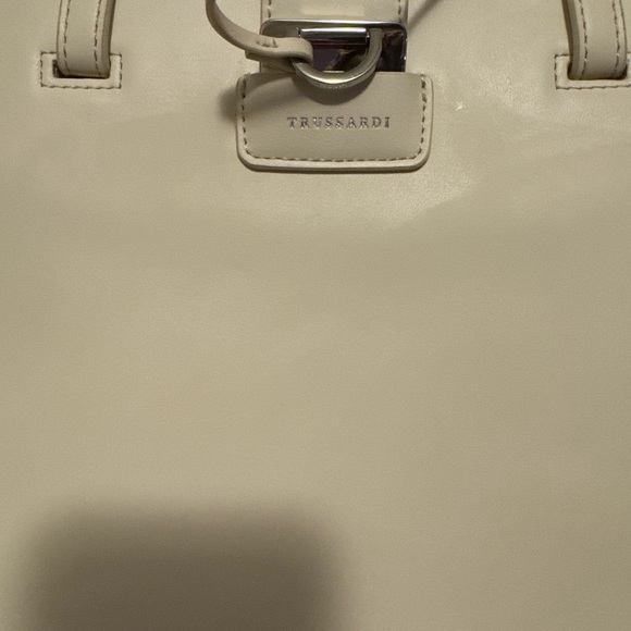 Trussardi Cream Leather Tote Bag - Picture 2 of 5